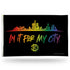 Pistons 3x5 PRIDE Flag in Black - Front View