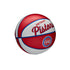 Pistons Team Retro Rubber Mini Basketball in White and Red - Right View