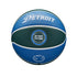 Wilson Pistons 2022-2023 City Edition Basketball in Blue/Green - Side View