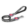 FreshPawz Pistons Leash in Black - Front View