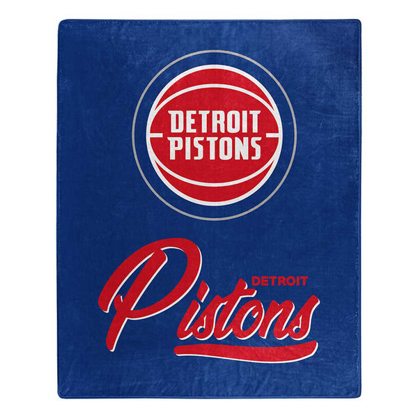 Northwest Pistons Raschel Plush Throw in Blue - Front View