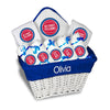 Detroit Pistons Personalized Basket in White and Blue - Front View Large
