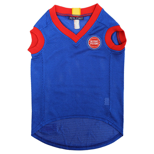 Detroit Pistons Pet Jersey in Blue - Front View