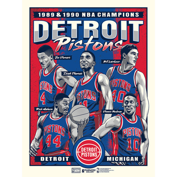Detroit Pistons Unframed Bad Boys Poster - Front View