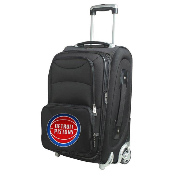 Detroit Pistons Black Suitcase - Front View