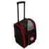 Detroit Pistons Premium Pet Carrier with Wheels in Black - Front View