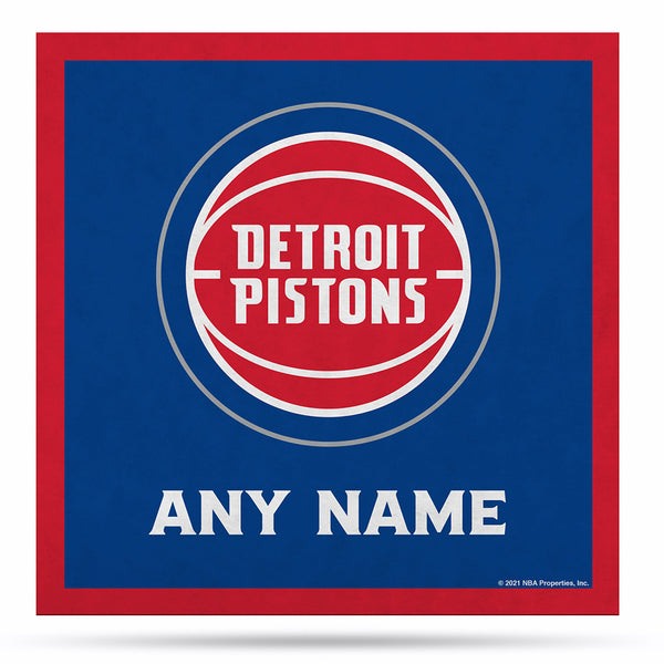 Detroit Pistons Personalized Felt Wall Décor - Front View
