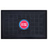 Pistons Medallion Door Mat in Black - Front View