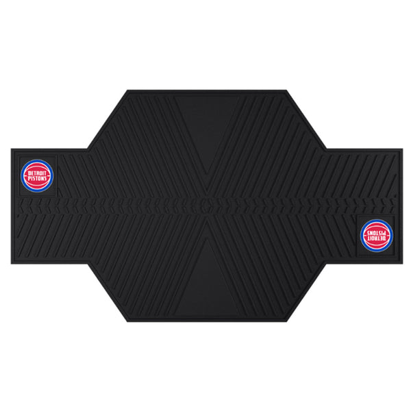 Pistons Motorcycle Mat in Black - Front View