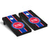 Detroit Pistons Regulation Cornhole Game Set Onyx Stained Stripe Version - Front View