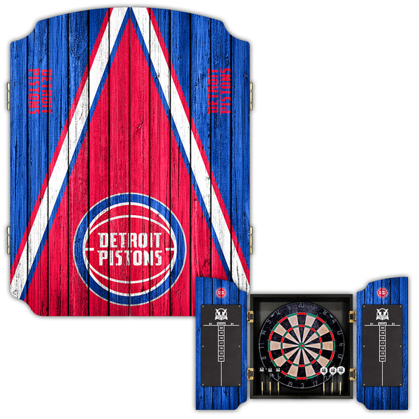 Detroit Pistons Dartboard Cabinet Multicolor - Front View