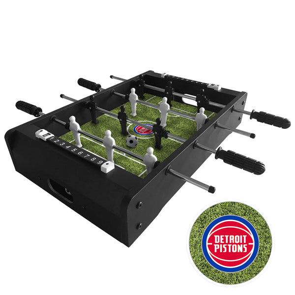 Detroit Pistons Table Top Foosball in Black - Front View