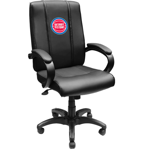 Dream Seat Office Chair 1000 Detroit Pistons Logo in Black - Front View