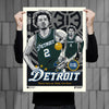 Uncanny Brands Pistons Unframed Cade Cunningham 2022-2023 City Edition Serigraph in Black/Green - Front View