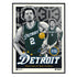 Uncanny Brands Pistons Deluxe Framed Cade Cunningham 2022-2023 City Edition Serigraph in Black/Green - Front View