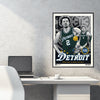 Uncanny Brands Pistons Deluxe Framed Cade Cunningham 2022-2023 City Edition Serigraph in Black/Green - Front View