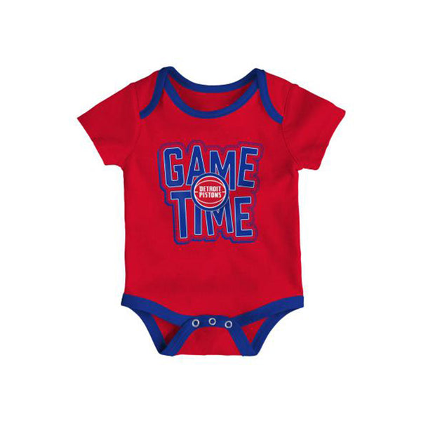 Infant Outerstuff Pistons Onesie in Red - Front View