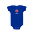 Detroit Pistons Personalized Onesie in Blue - Front View