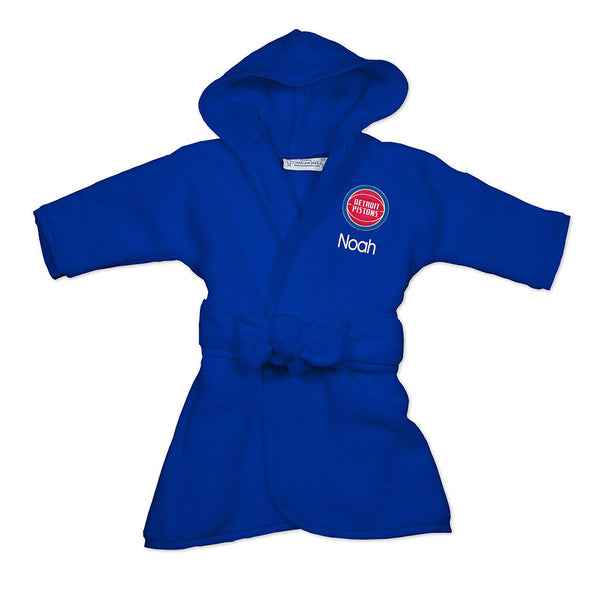 Detroit Pistons Personalized Robe in Blue - Front View