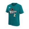 Nike Hardwood Classic Youth Cunningham Name & Number T-Shirt in Teal - Front View