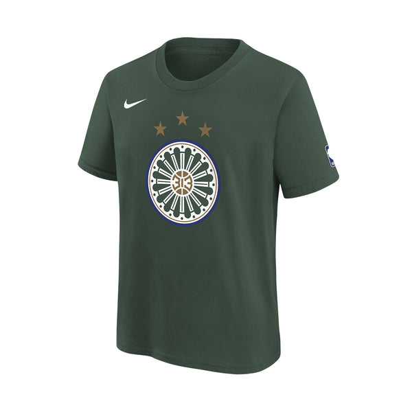 Pistons 2022-23 City Edition Youth Tee in Green - Front View