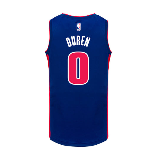 Jalen Duren Nike Youth Icon Swingman Jersey in Blue - Back View