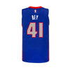 Saddiq Bey Nike Youth City Edition Swingman Jersey in Blue - Back View