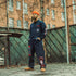 DETail Threads Pistons Garage Power Coveralls in Blue - Front View, Worn