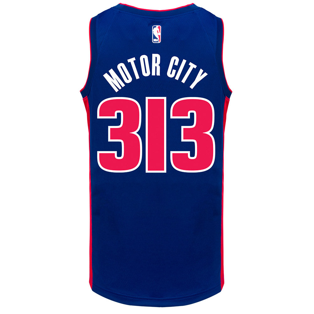 Nike Icon "MOTOR CITY" Swingman Jersey in Navy - Back View